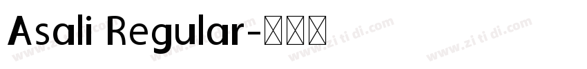 Asali Regular字体转换